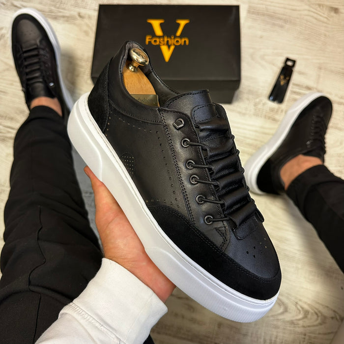Pantofi Sport Barbati Siret Elastic Casual Piele Naturala 100% COD 745