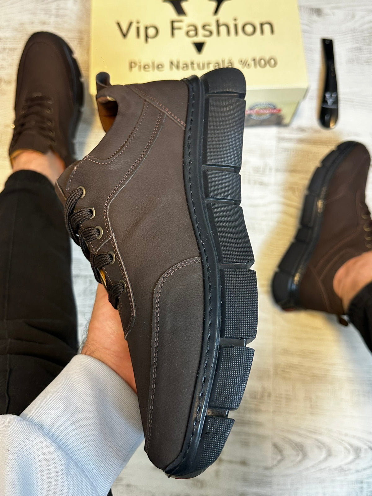 Pantofi Sport Barbati Cusuti B new style Premium,Talpa Moderna, Piele Naturala 100% cod 948