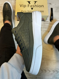 Pantofi Sport Casual Croco Piele Naturala Barbati  COD 937
