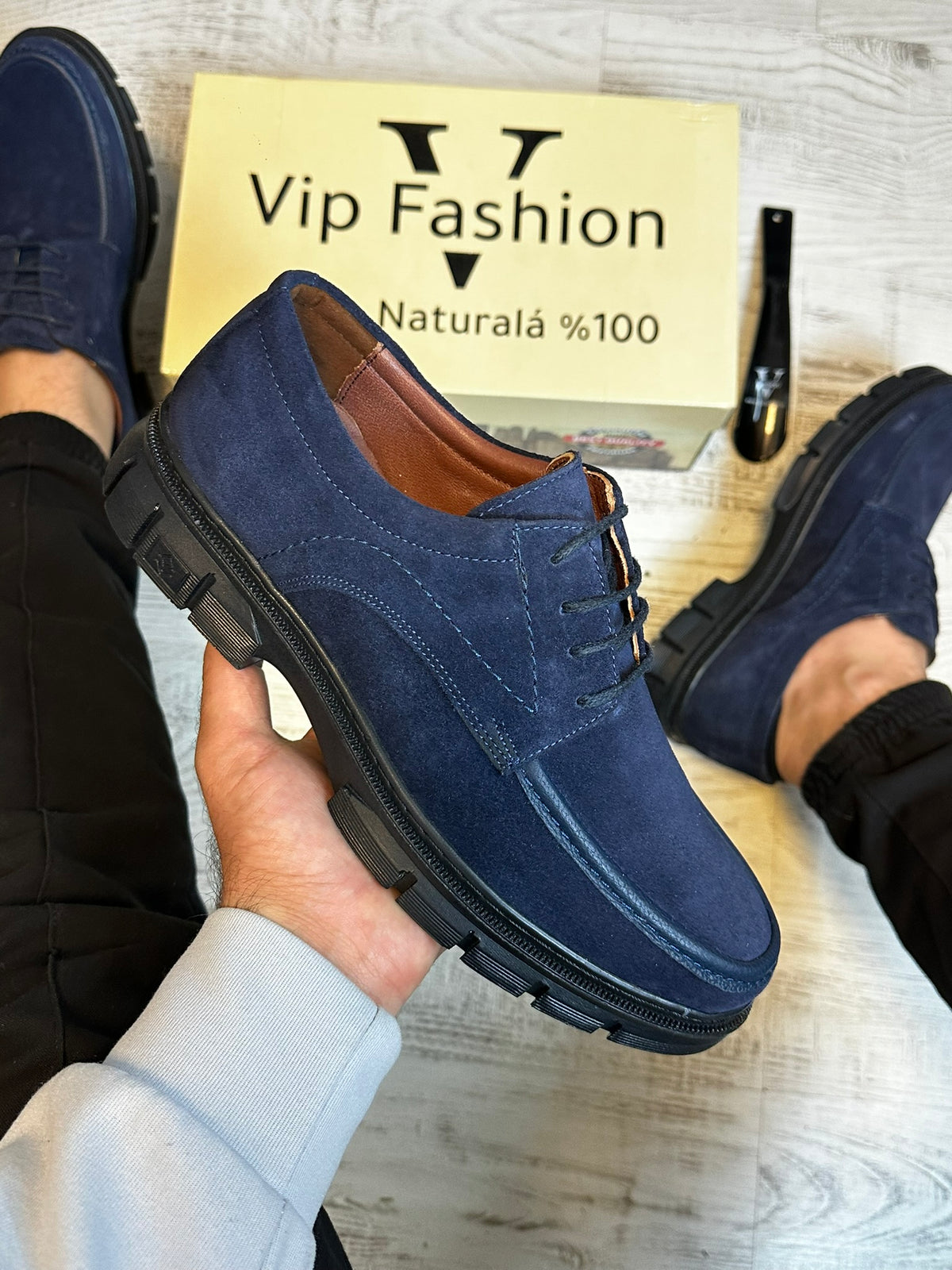 Pantofi Casual Piele Naturala 100% INDIGO Barbati COD 940