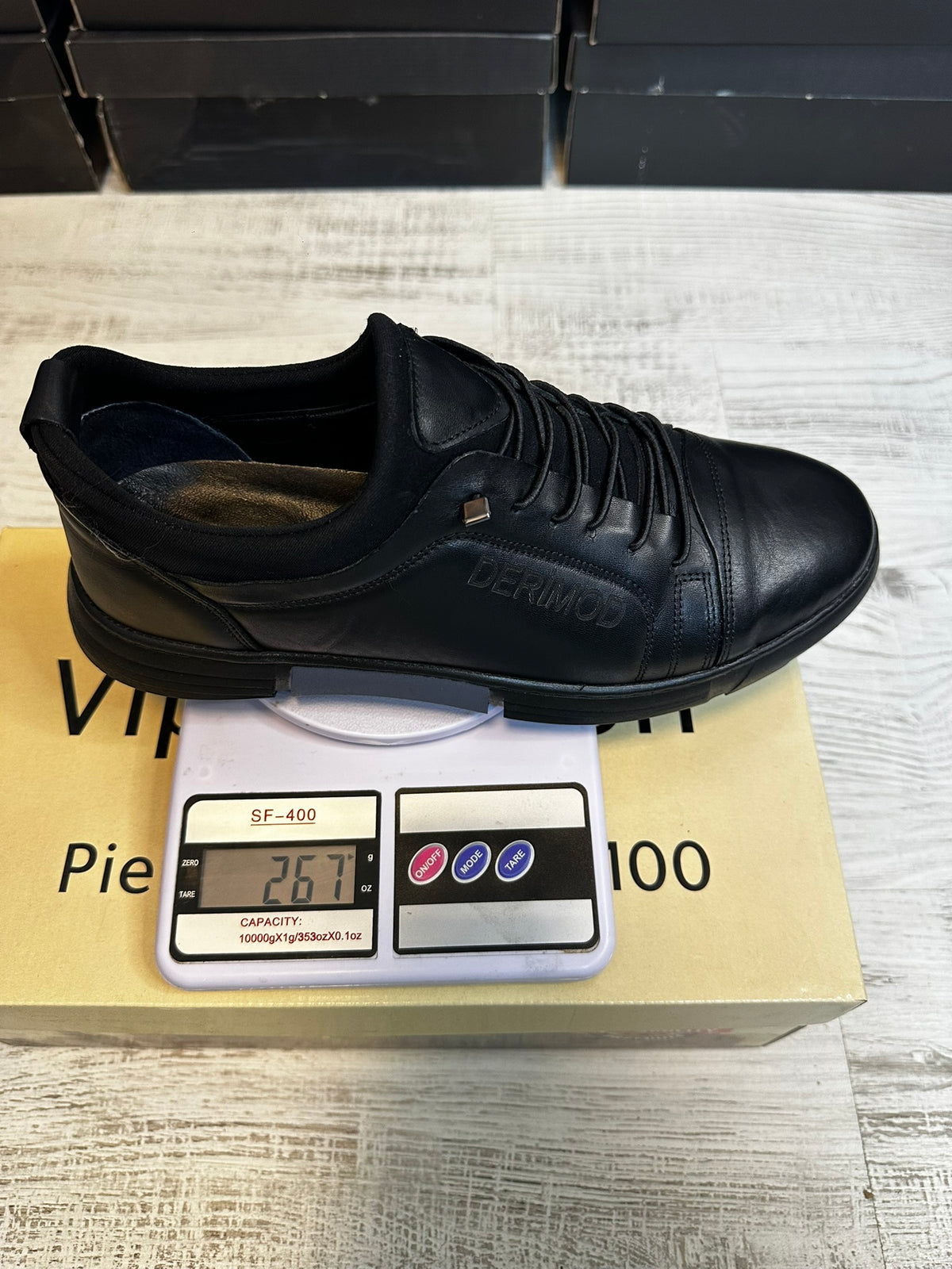 Pantofi Sport Barbati Cusuti DERIMOD, Piele Naturala 100% cod 959