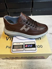 Pantofi Sport Barbati Cusuti H Fasion Premium, Piele Naturala 100% cod 955