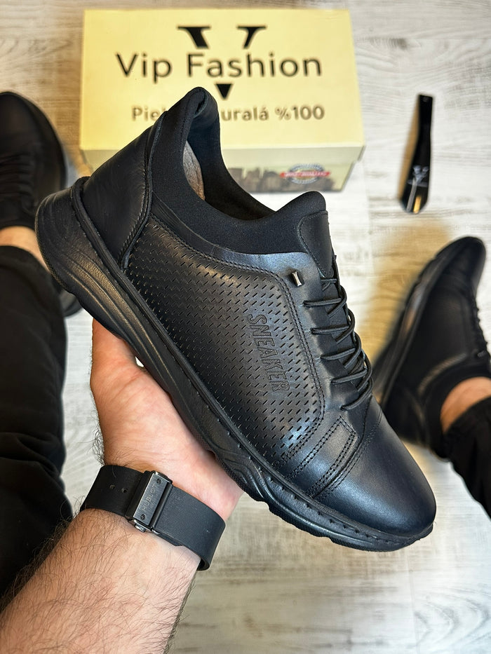 Pantofi Sport Barbati Cusuti DERIMOD, Piele Naturala 100% cod 961