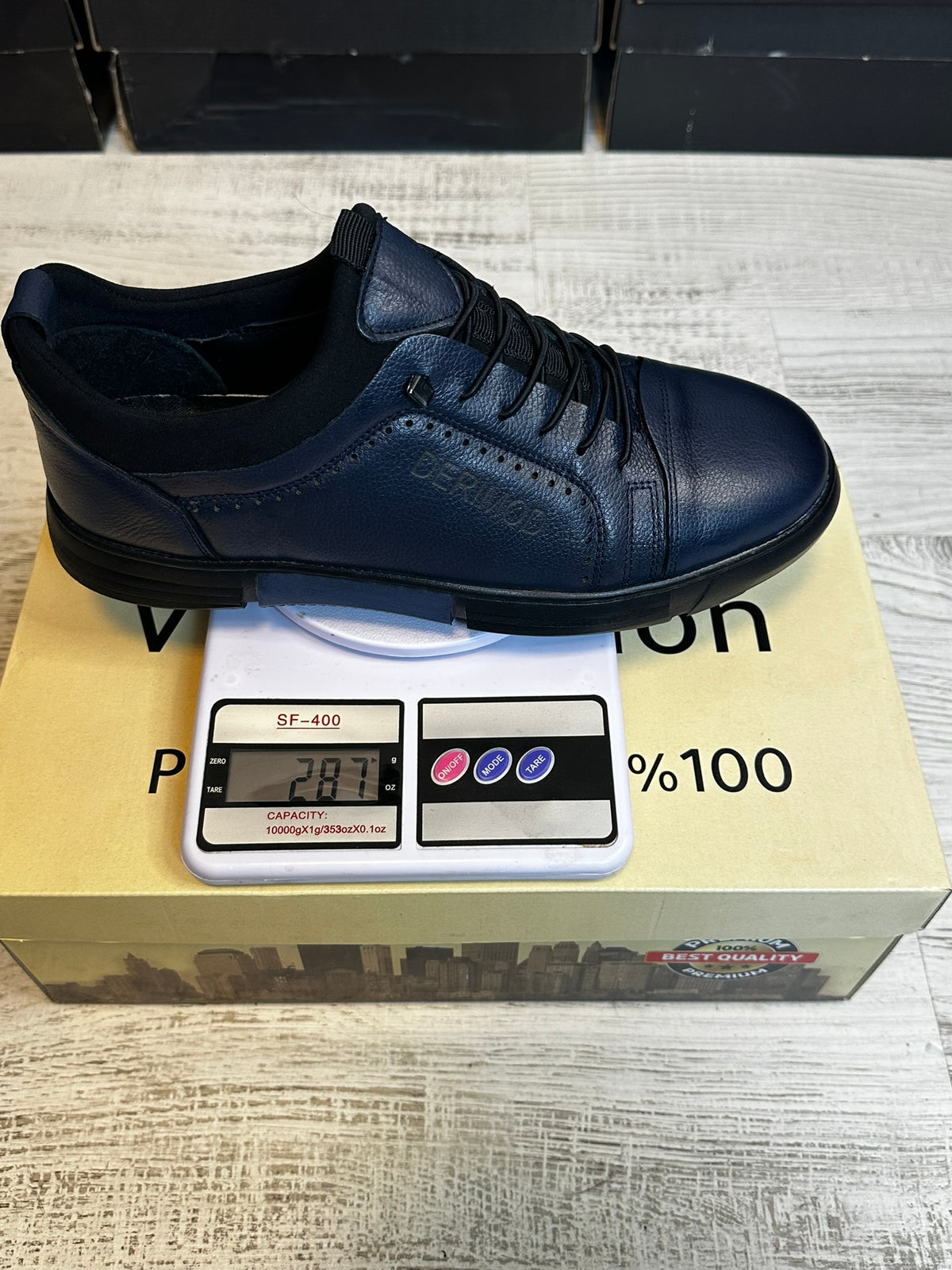 Pantofi Sport Barbati Cusuti DERIMOD, Piele Naturala 100% cod 960