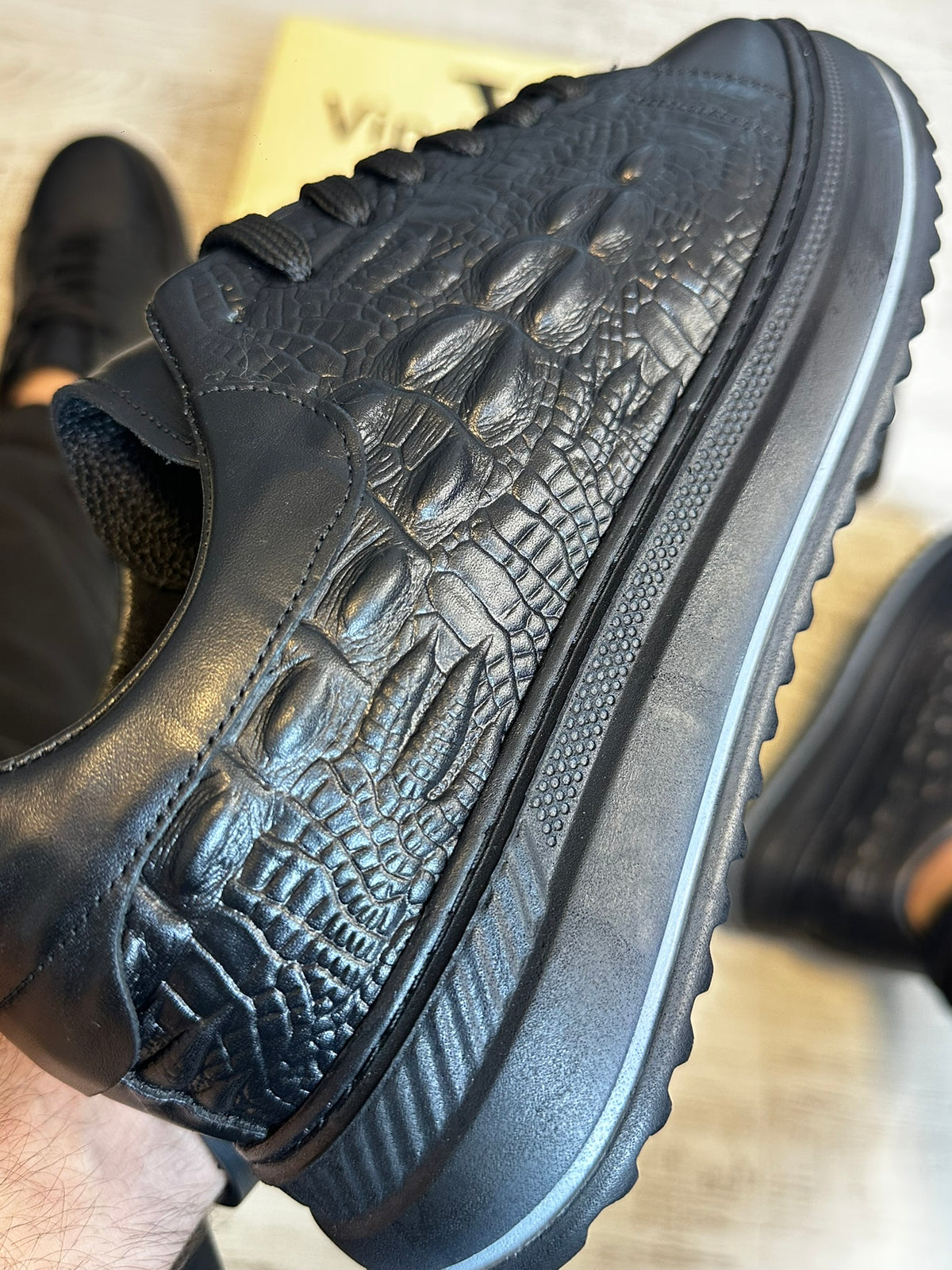 Pantofi Sport Barbati Cusuti CROCO-STYLE , Piele Naturala 100% cod 962