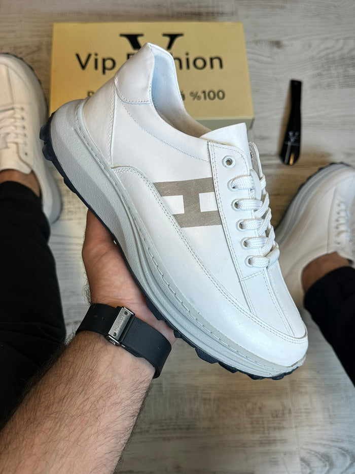 Pantofi Sport Barbati Cusuti H Fasion Premium, Piele Naturala 100% cod 957