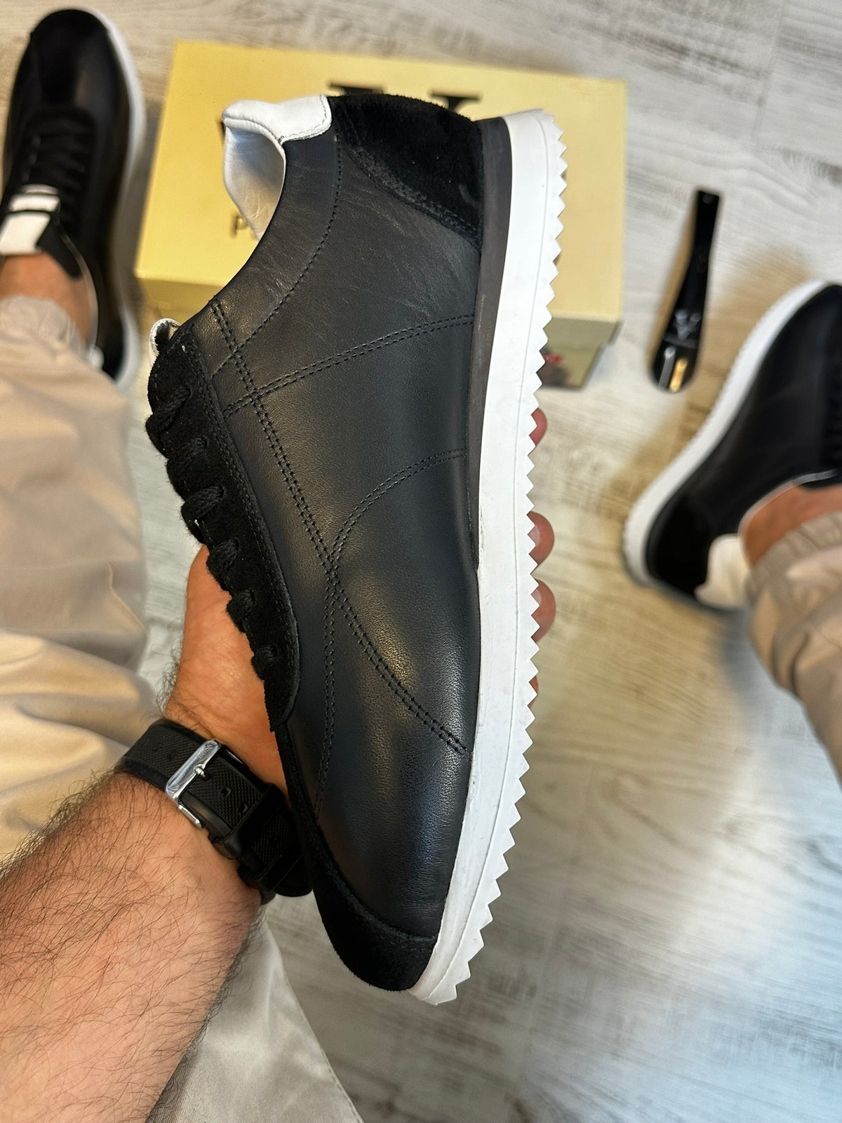 Pantofi Sport Barbati Cusuti  Fasion Premium, Piele Naturala 100% COD 977