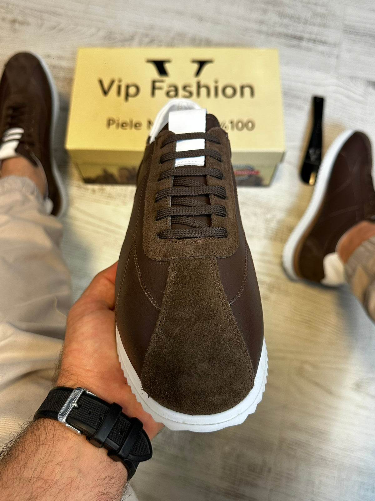 Pantofi Sport Barbati Cusuti  Fasion Premium, Piele Naturala 100% COD 978