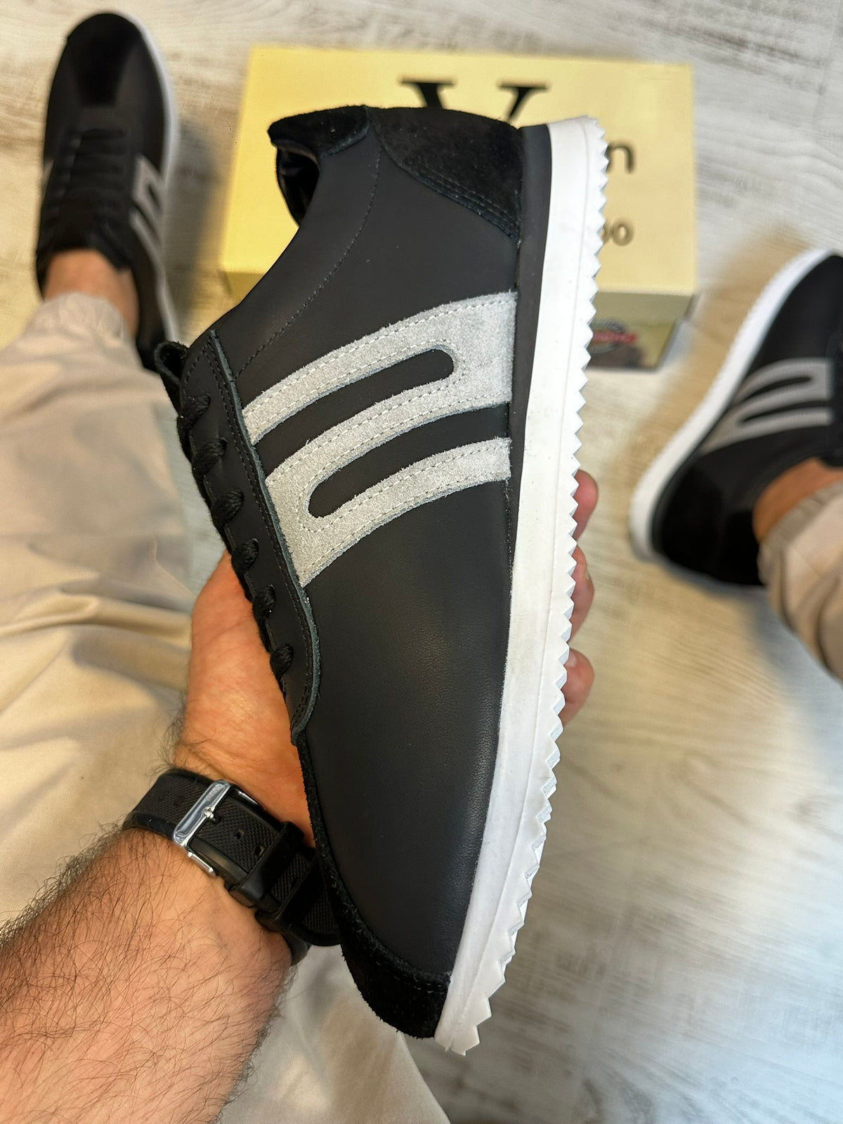Pantofi Sport Barbati Cusuti  Fasion Premium, Piele Naturala 100% COD 980