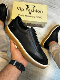 Pantofi Sport Barbati Cusuti Z Fasion Premium, Piele Naturala 100% COD 982