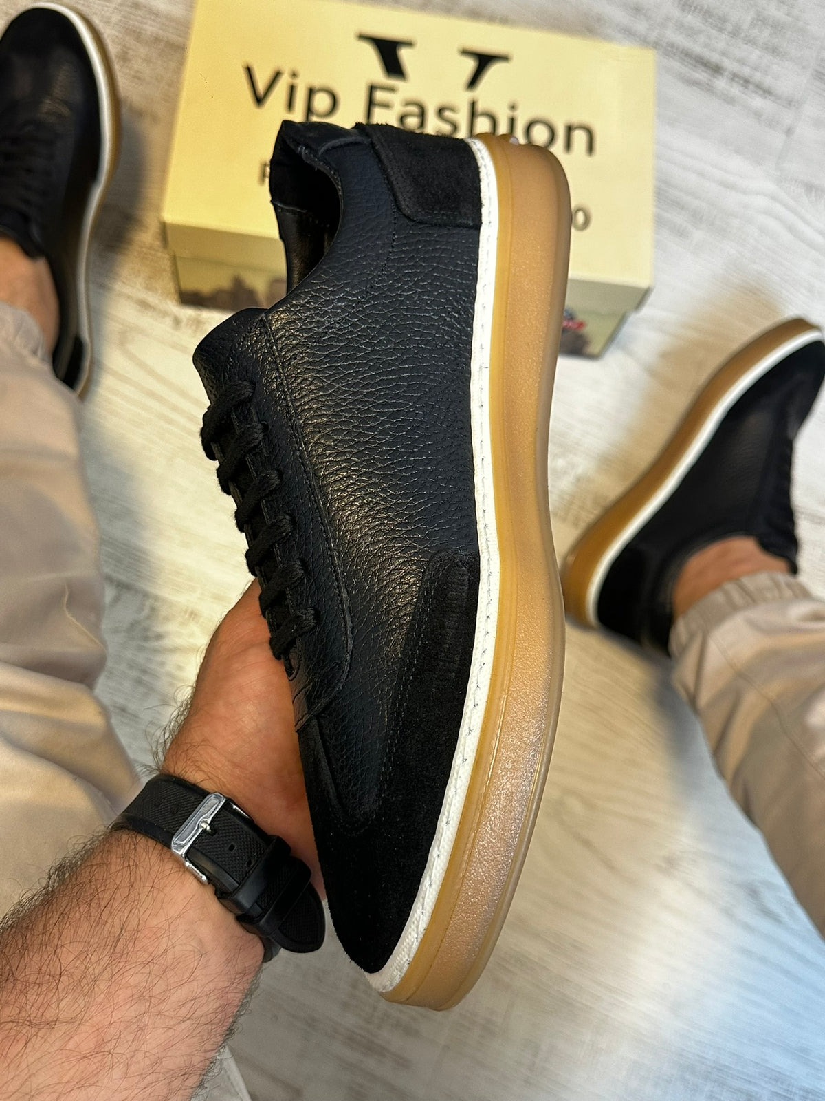 Pantofi Sport Barbati Cusuti Z Fasion Premium, Piele Naturala 100% COD 982