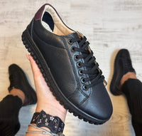 Pantofi damă casual cu șiret  din piele naturală Cod 839