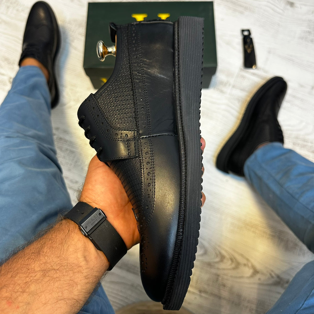 Pantofi Oxford Cu Model Piele Naturala Barbati COD 805