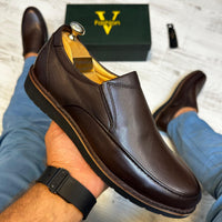 Pantofi Clasic Style Maro  Piele Naturala Barbati COD 780