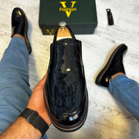 Pantofi Clasic Style Negru  Piele Naturala Barbati COD 779