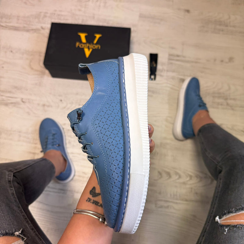 Pantofi damă casual cu șiret elastic din piele naturală Cod 750