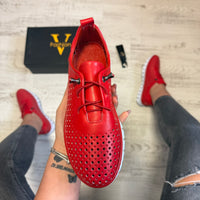 Pantofi damă casual cu șiret elastic din piele naturală Cod 746