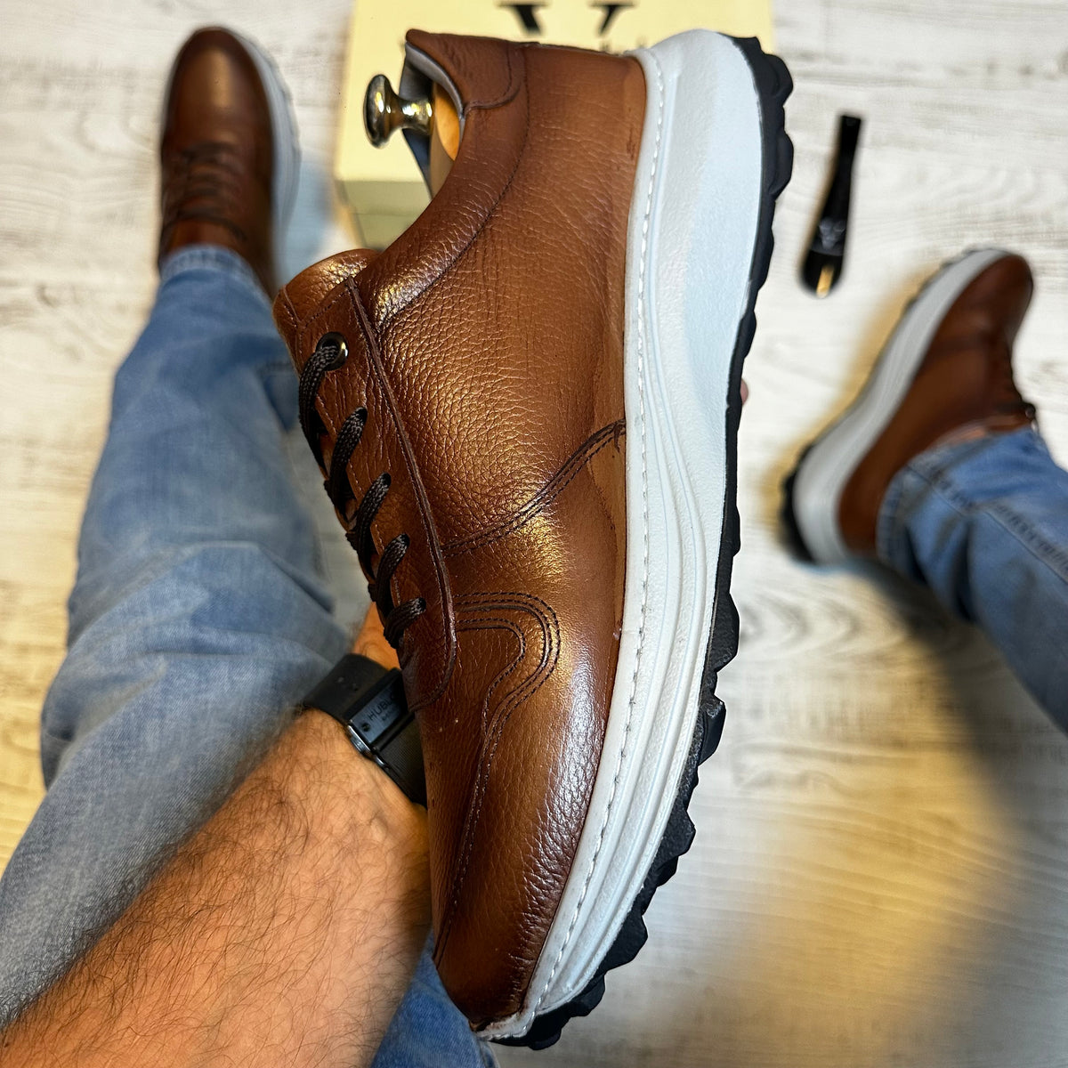 Pantofi Sport Barbati Casual Piele Naturala 100% COD 140