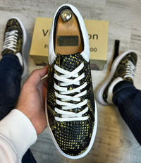 Pantofi Sport Barbati Siret Design Sarpe Piele Naturala 100% COD 910